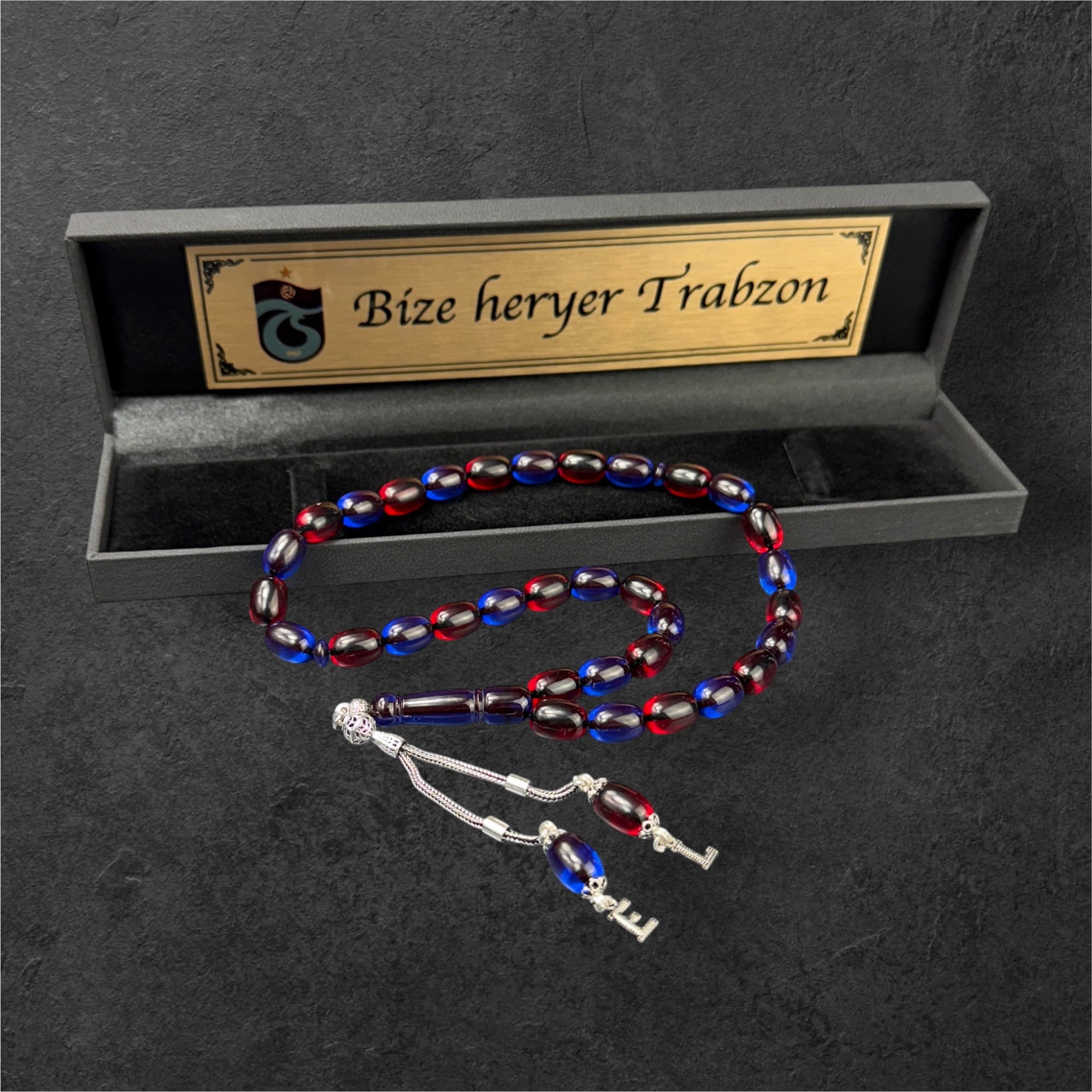 Tesbih Taraftar TS - SIKMA KEHRIBAR 925 Silber 2 Buchstaben
