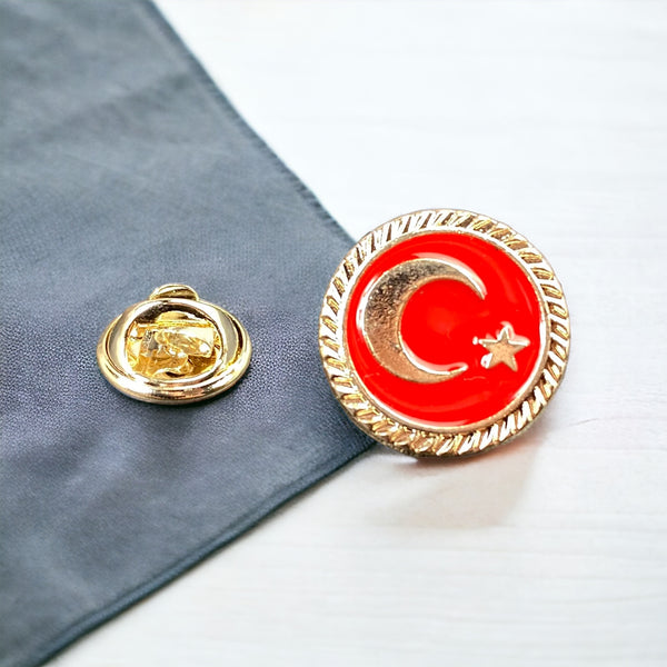 Yaka Rozeti Ay Yildiz Türkiye Gold Logo 3