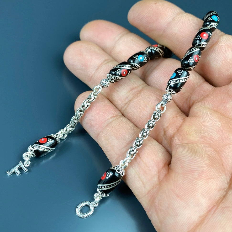 Erzurum Oltu Zaza Tesbih personalisiert 925 Silber