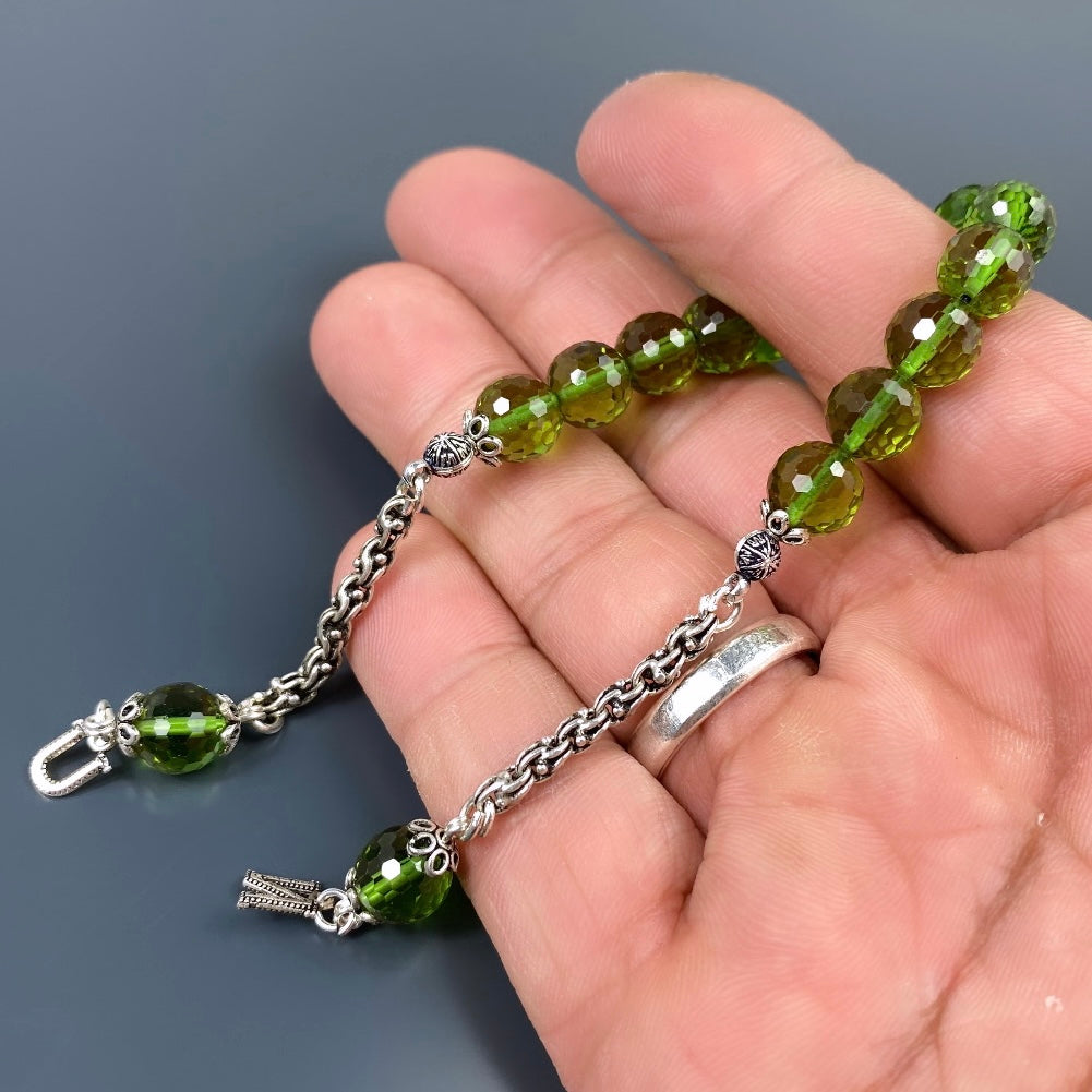 Zultanit ZAZA Tesbih mit Buchstaben 925 Silver