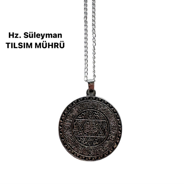 Hz. Süleymanin Tilsim Mührü Kolye Metall