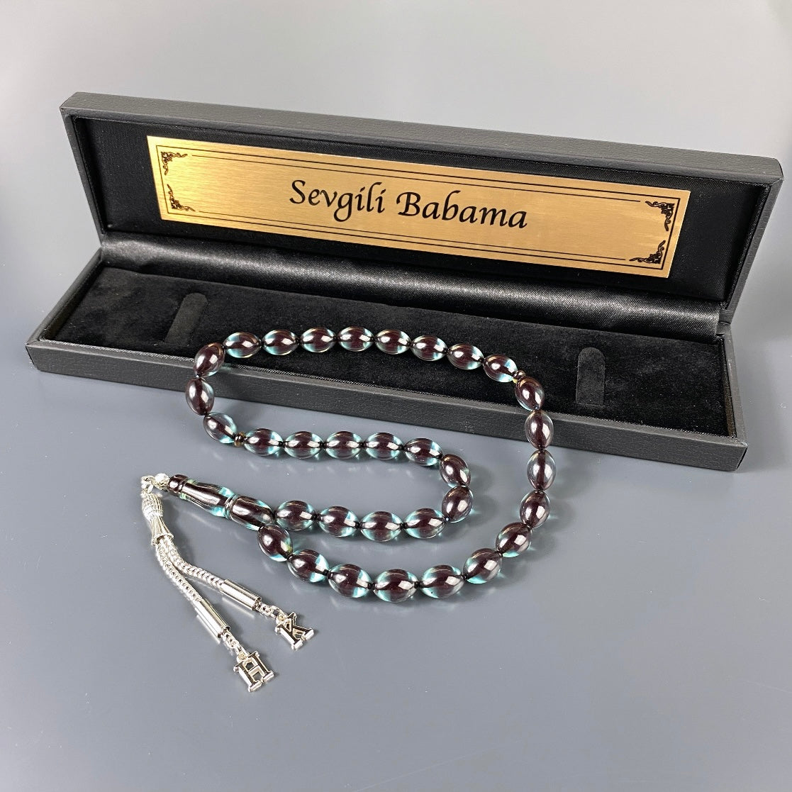 Personalisiertes Männer Tesbih mit Gravur und eleganter Verpackung