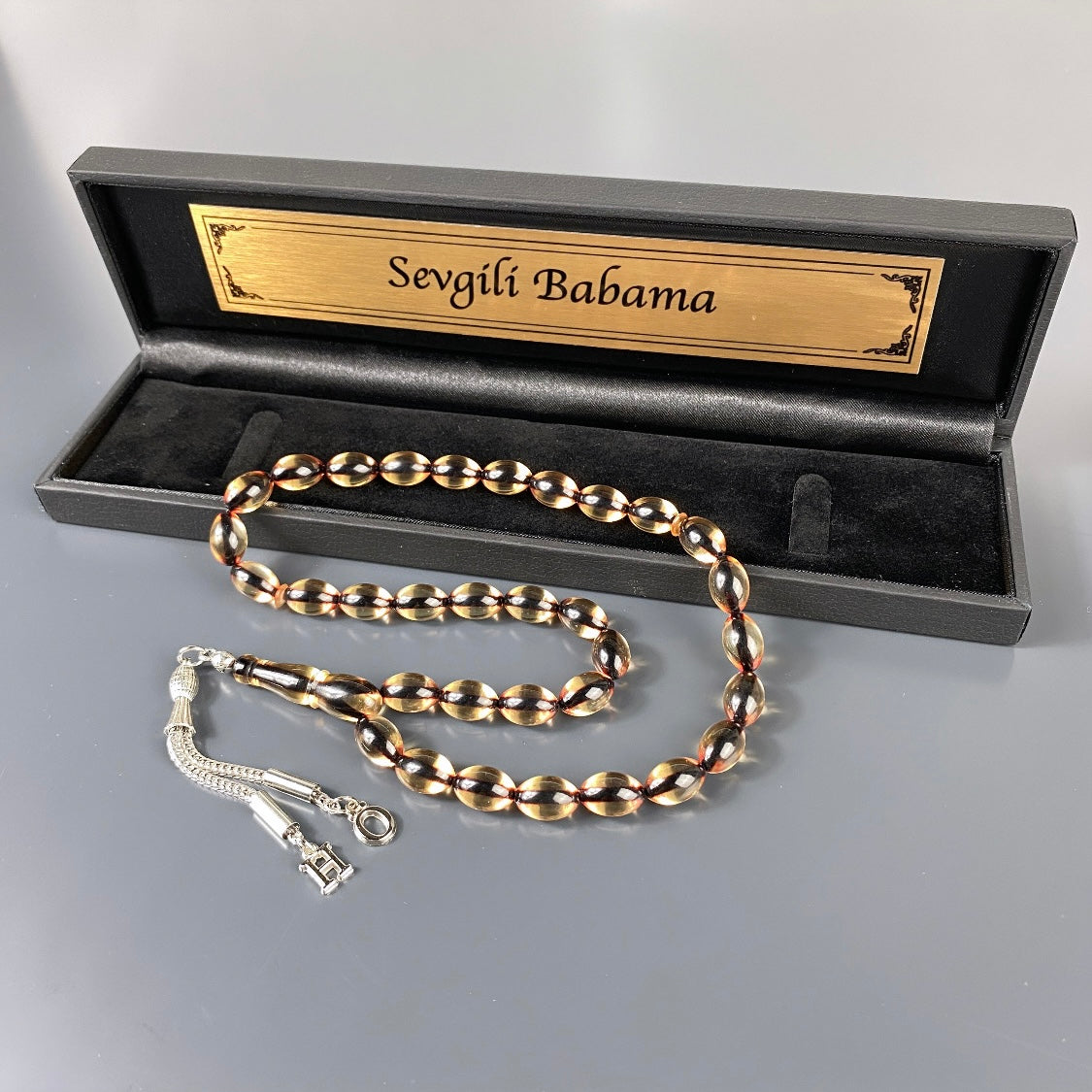 Tesbih Geschenkset mit personalisierter Box und Initialen
