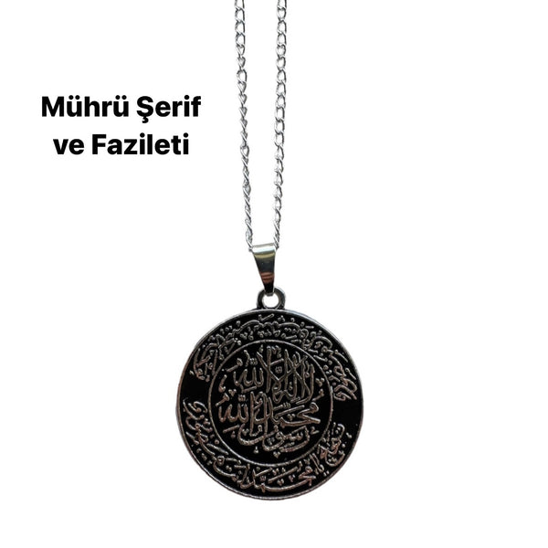 Mührü Serif ve Fazileti Kolye Halskette Metall
