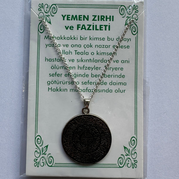 Yemen Zirhi ve Fazileti Kolye Halskette Metall