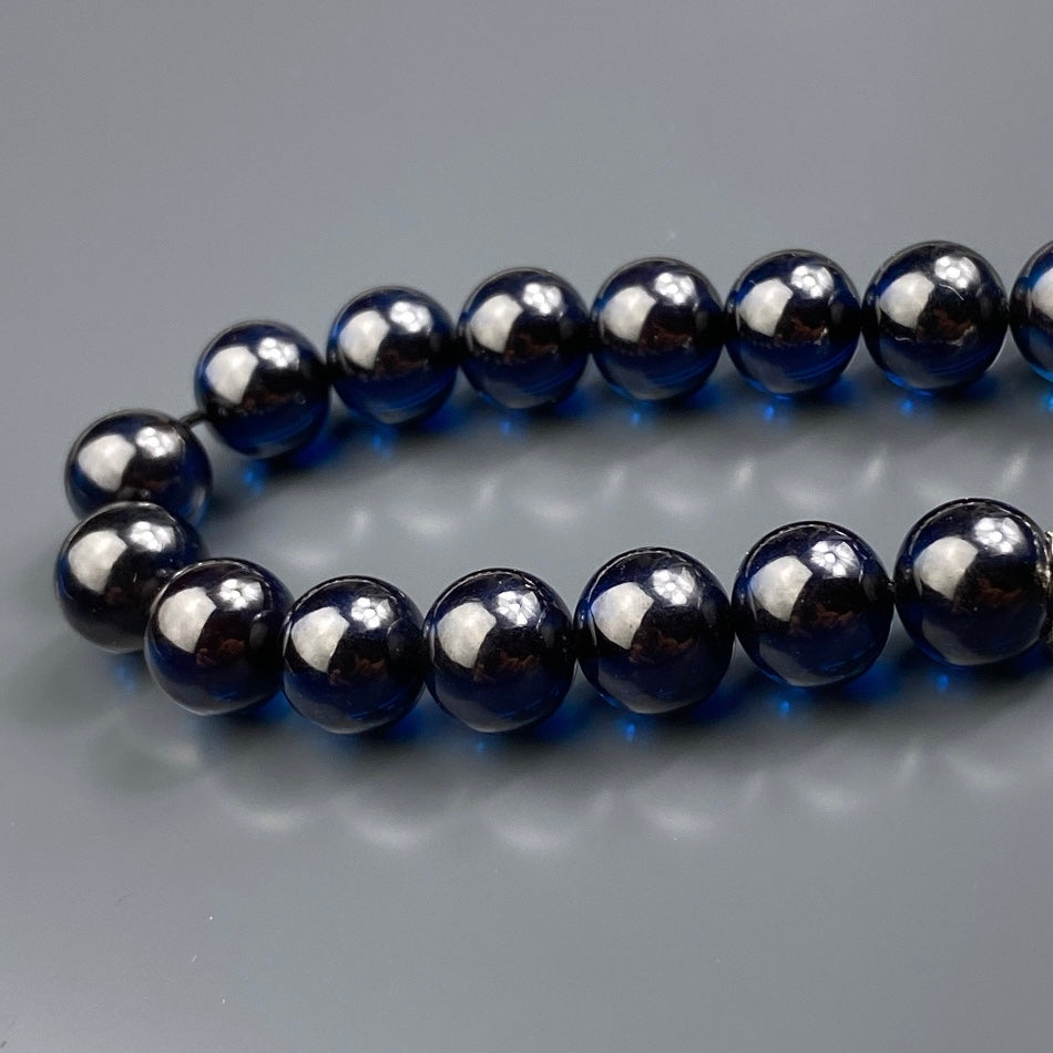 ZAZA Tesbih Dark Blue Misket – Personalisiert mit 2 Buchstaben