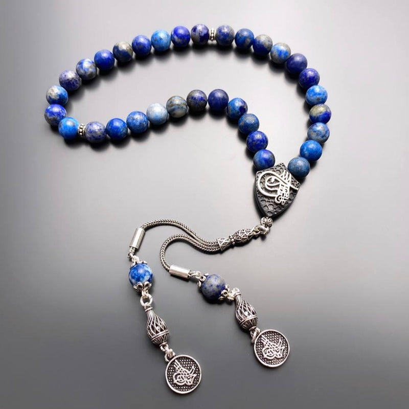 Lapis Lazuli Dogaltas Tesbih 925 Silber Tugra