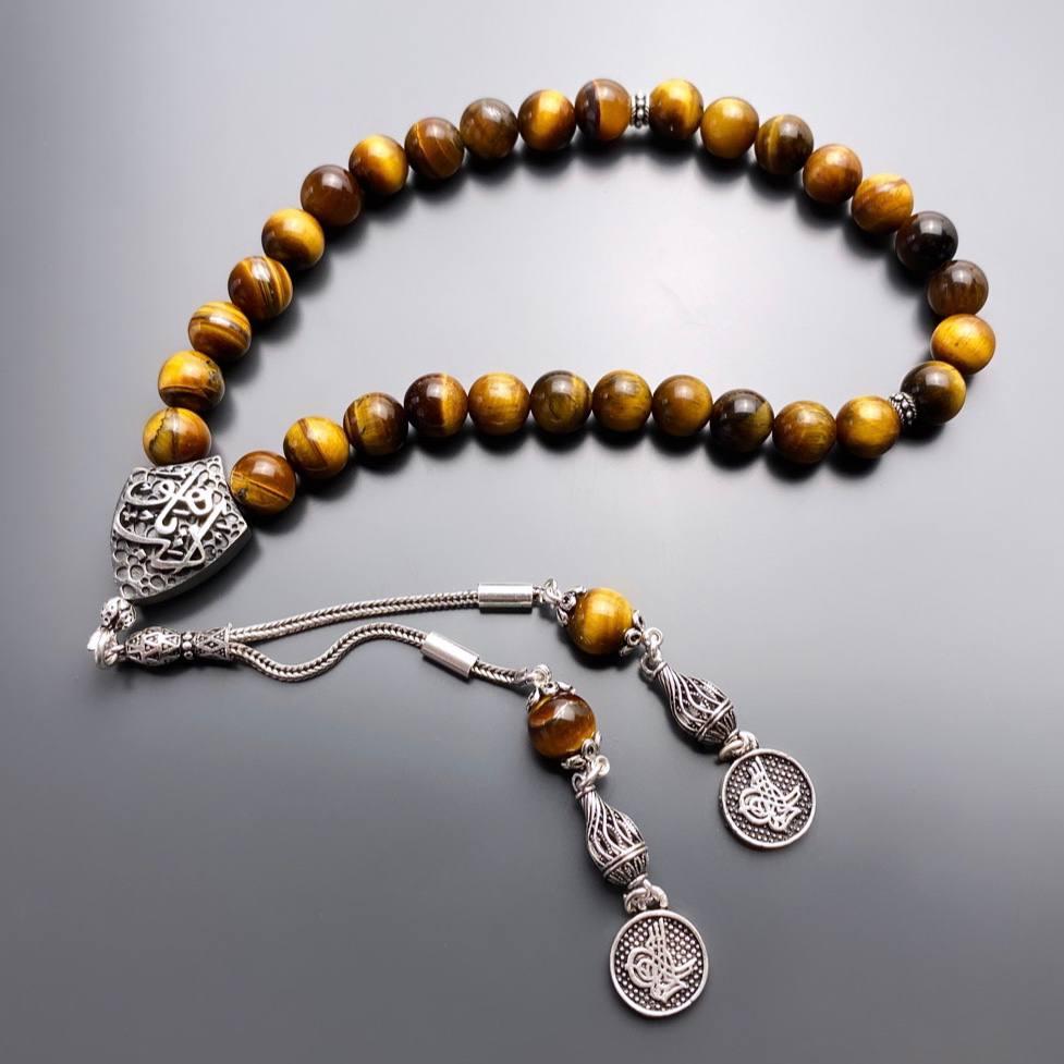 Kaplan Gözü Dogaltas Tesbih 925 Silber Arabic
