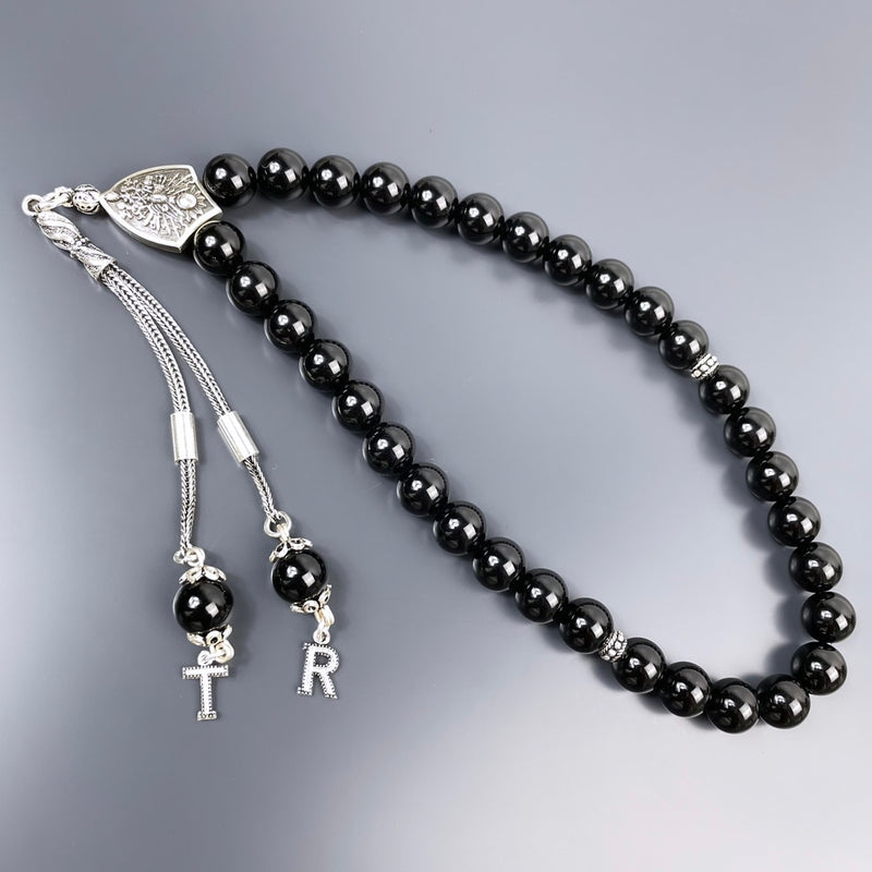 Onyx Dogaltas Tesbih Osmanli Arma 925 Silver