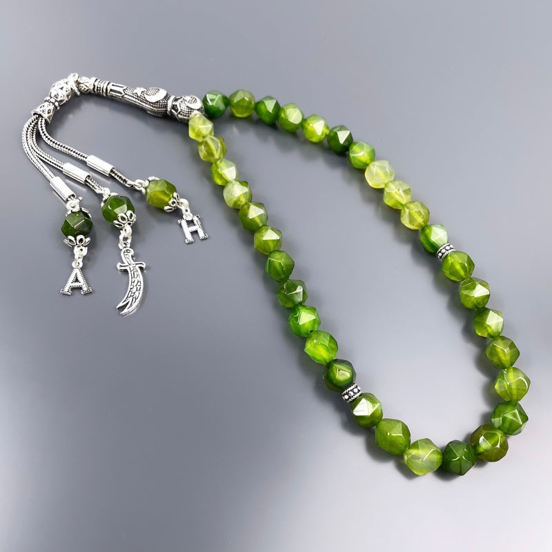 Jade Dogaltas Tesbih 925 Silver