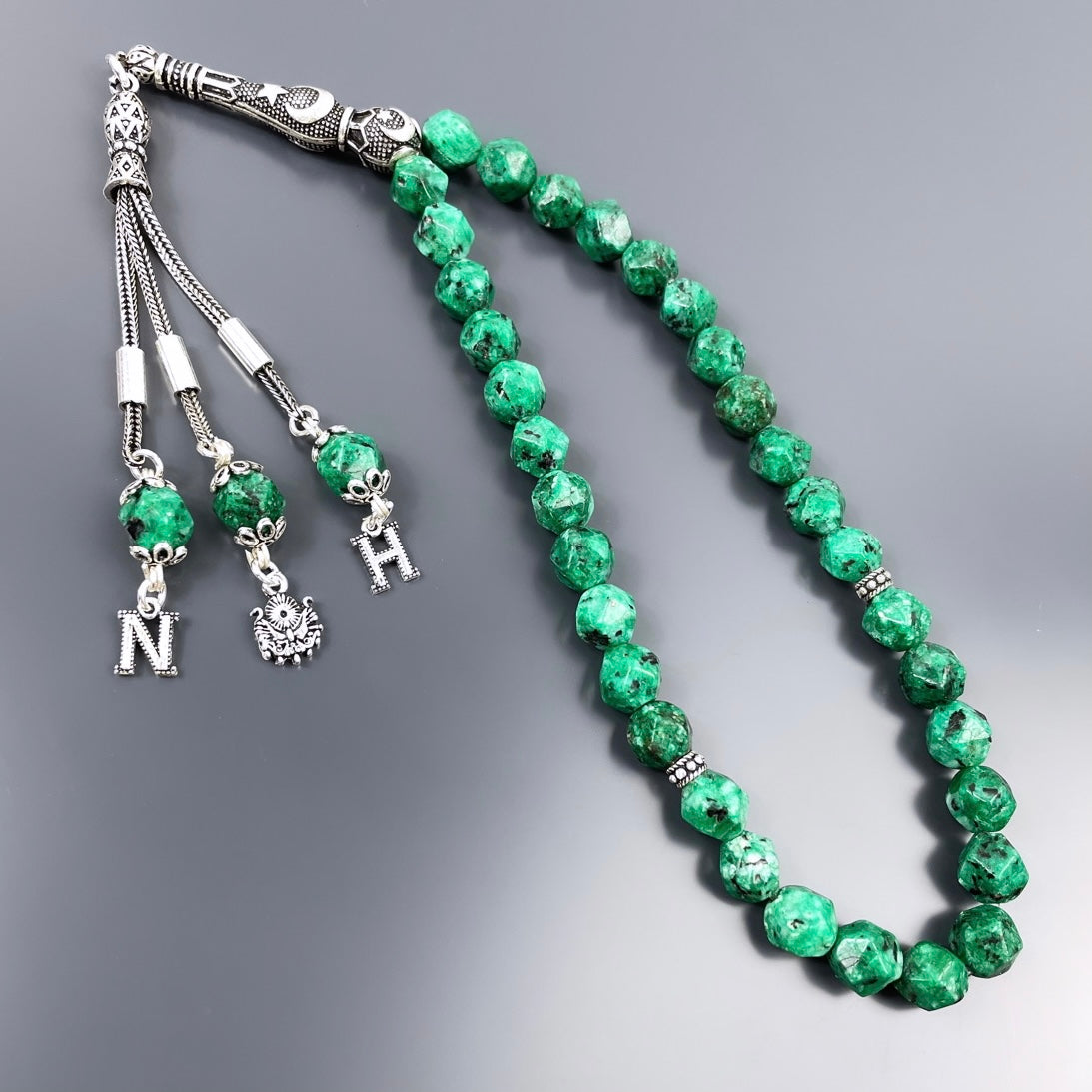 Jade Dogaltas Tesbih 925 Silver