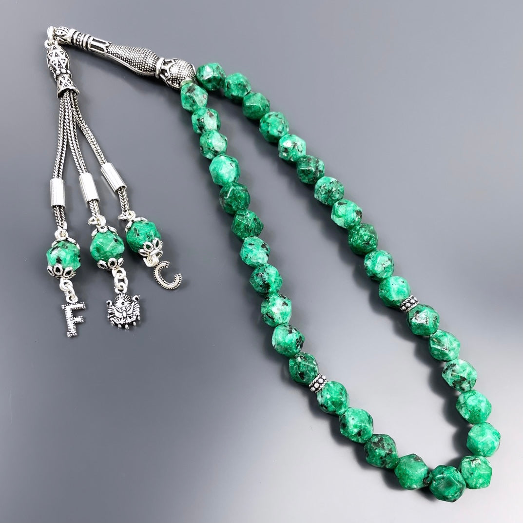 Jade Dogaltas Tesbih 925 Silver