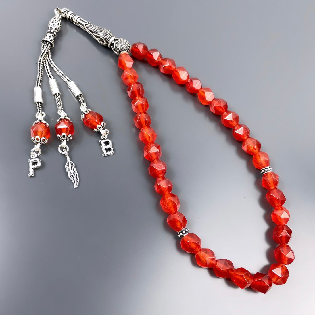 Jade Dogaltas Tesbih 925 Silver