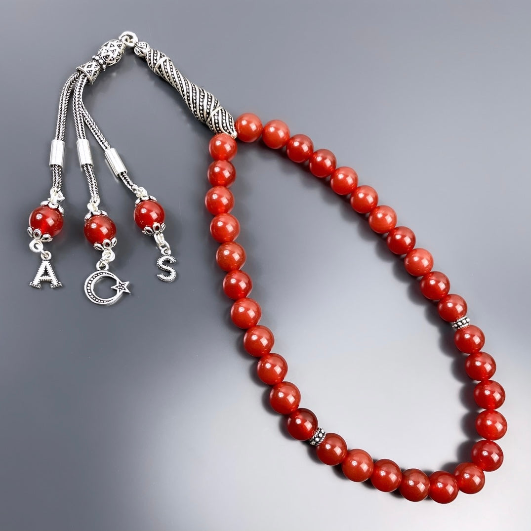 Akik Dogaltas Tesbih 925 Silver