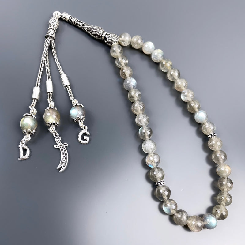 Labrodorit Dogaltas Tesbih 925 Silver