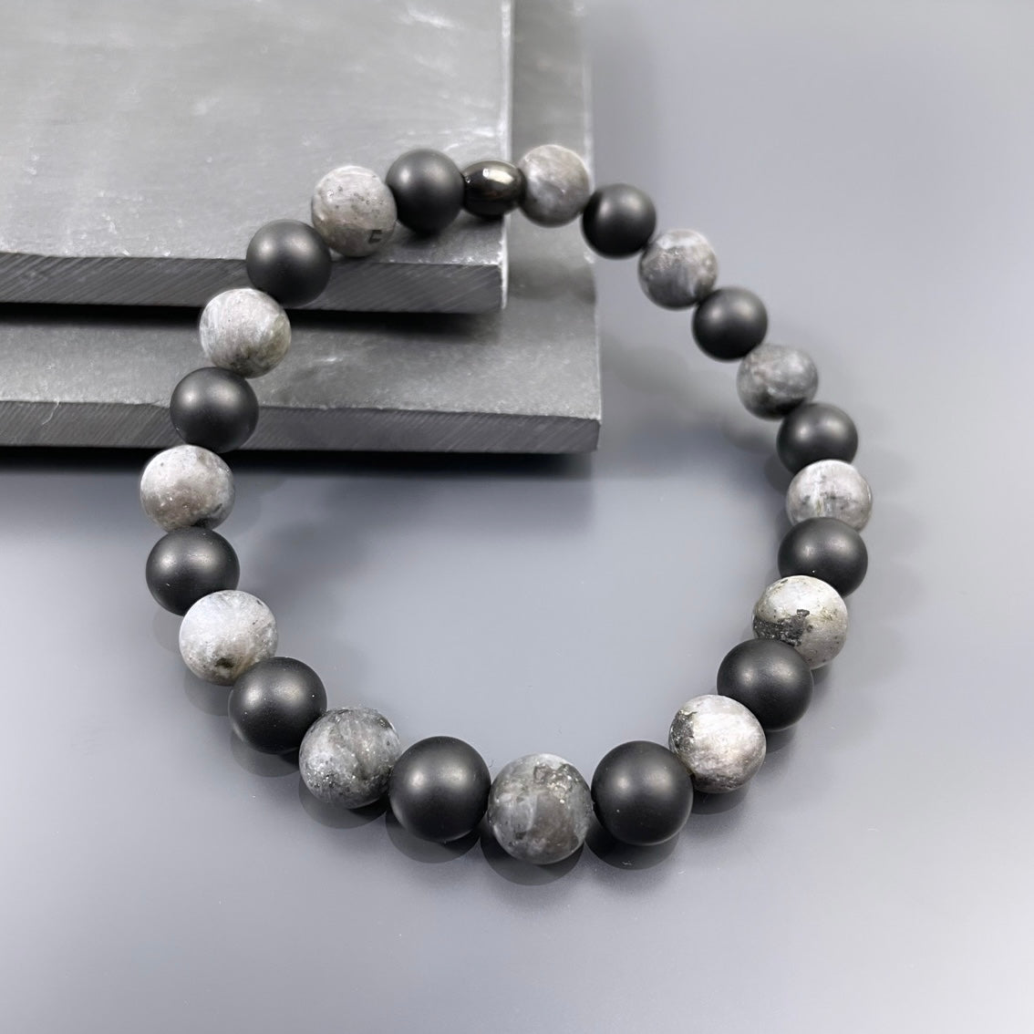 Onyx / Larvikit Armband No.12