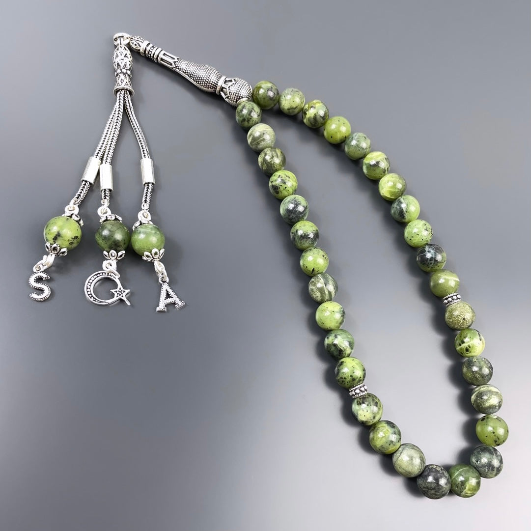 Jaspis Dogaltas Tesbih 925 Silver