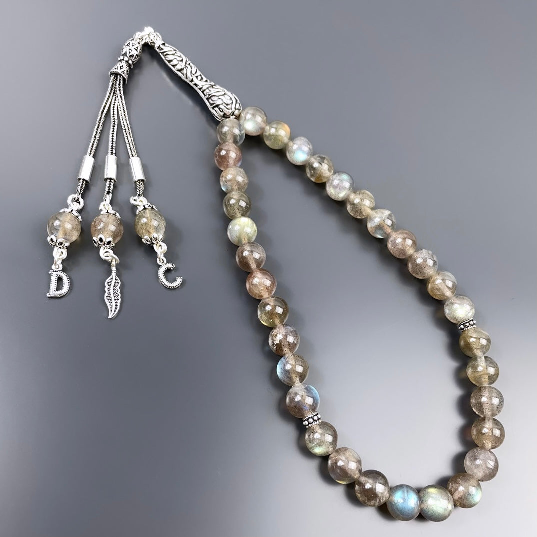 Labradorit Dogaltas Tesbih 925 Silver