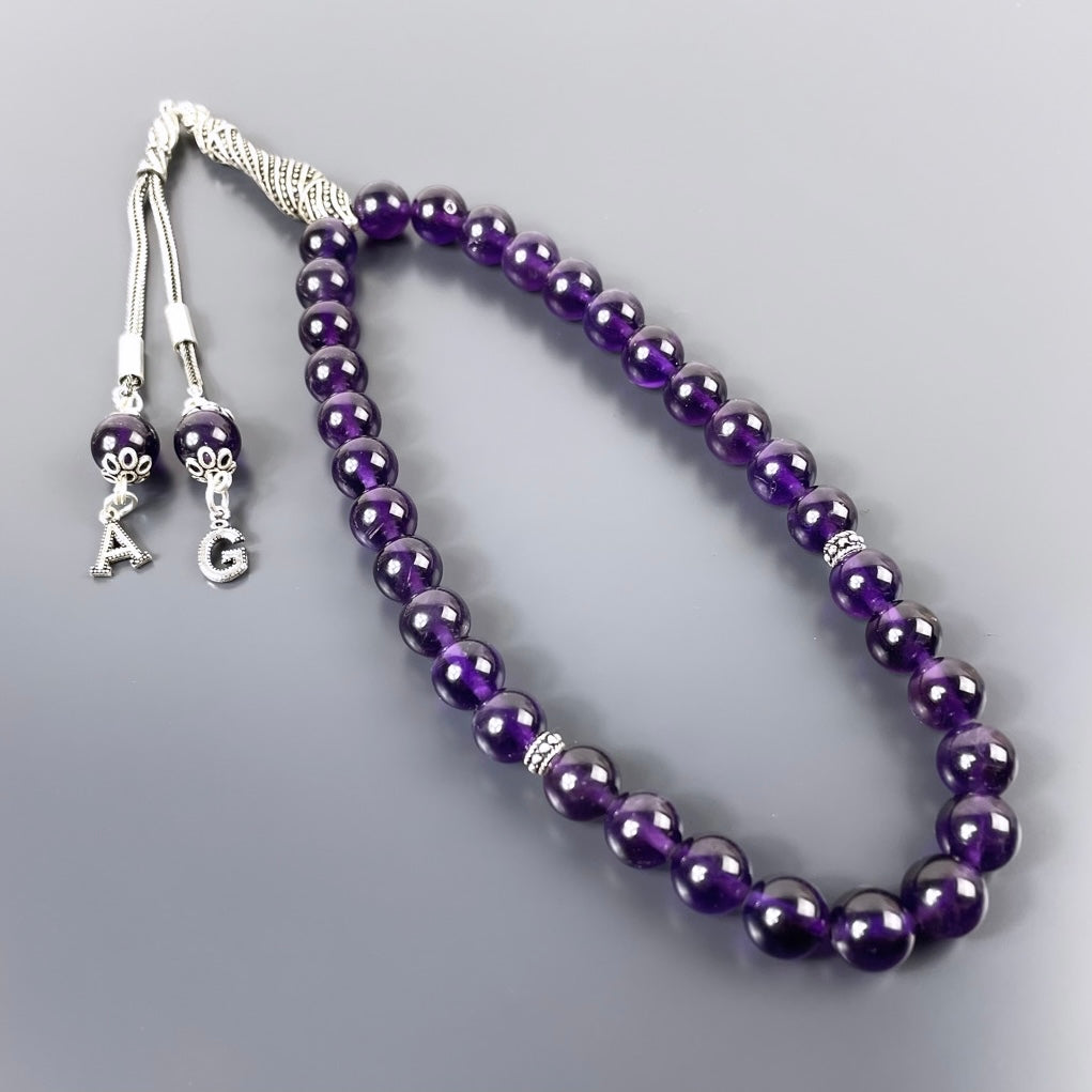 Amatist Dogaltas Tesbih 925 Silver