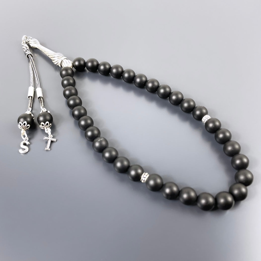 Onyx Dogaltas Tesbih 925 Silver