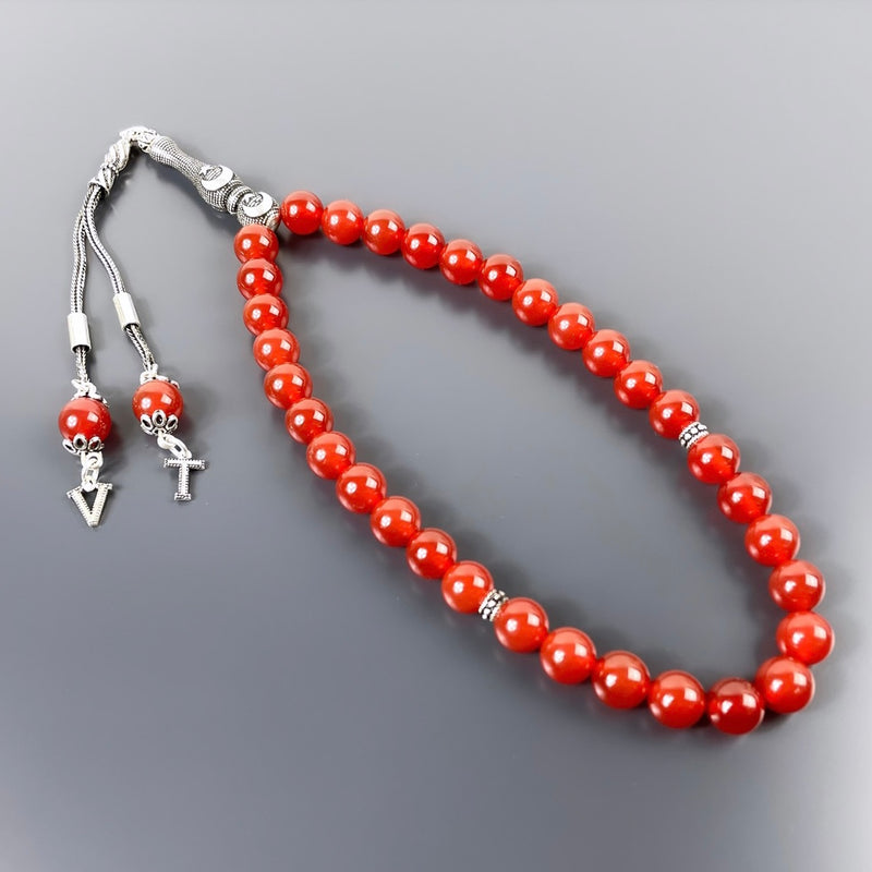 Akik Dogaltas Tesbih 925 Silver