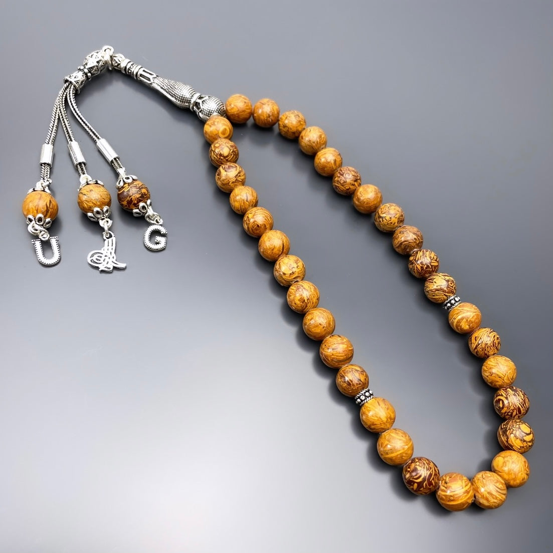 Jaspis Tesbih 925 Silver