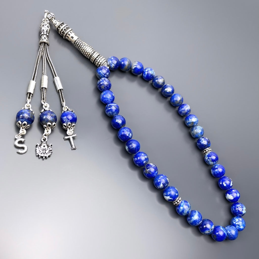 Lapis Galata Kulesi Tesbih 925 Silver