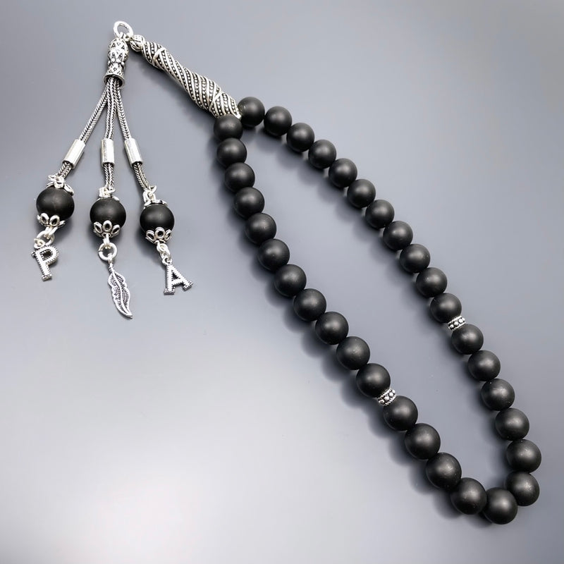 Onyx Dogaltas Tesbih 925 Silver