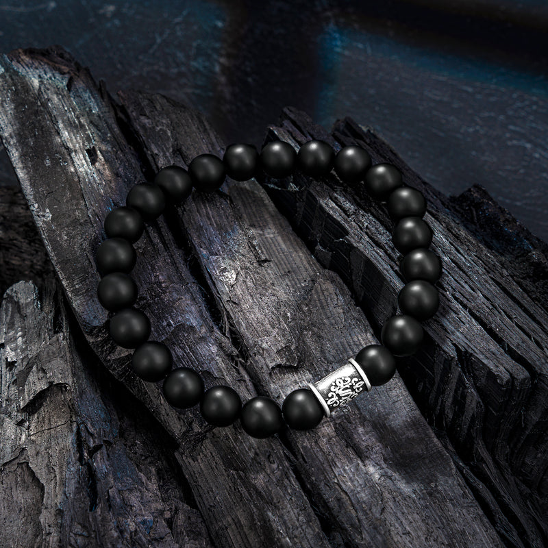 Perlenarmband Onyx matt No.9