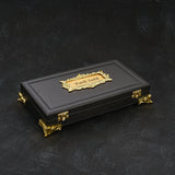 Tesbih Set Özel Kutu Tasarimi Cerceveli – Special Box Black Beige gebetskette geschenkset misbah