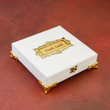 Tesbih Özel Tasarim Kutu XXL Osmanli Logo Weiß / Rot Box gebetskette geschenkset ay yildiz dua yasin-serif ayet el kursi achat onyx box 