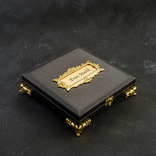 Tesbih / Gebetskette Geschenkset BLACK Allah cc & Muhammed sav. Logo