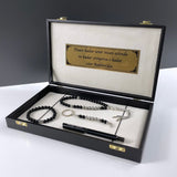 Tesbih Geschenkset mit Schlüsselanhänger, Armband & Kugelschreiber personalisiert