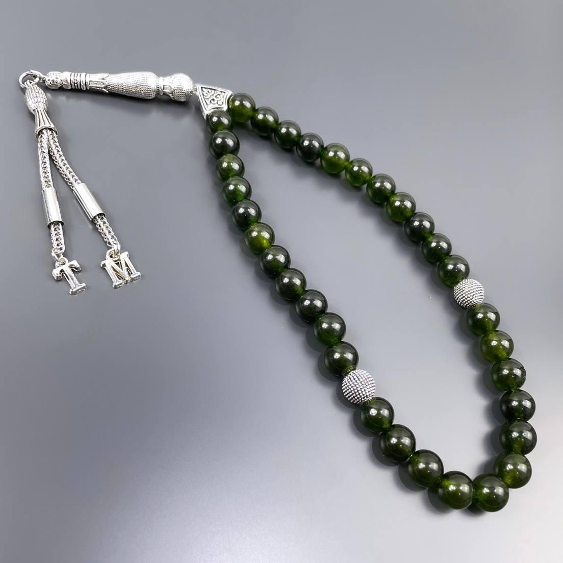 Tesbih / Gebetskette Jade Naturstein No.14