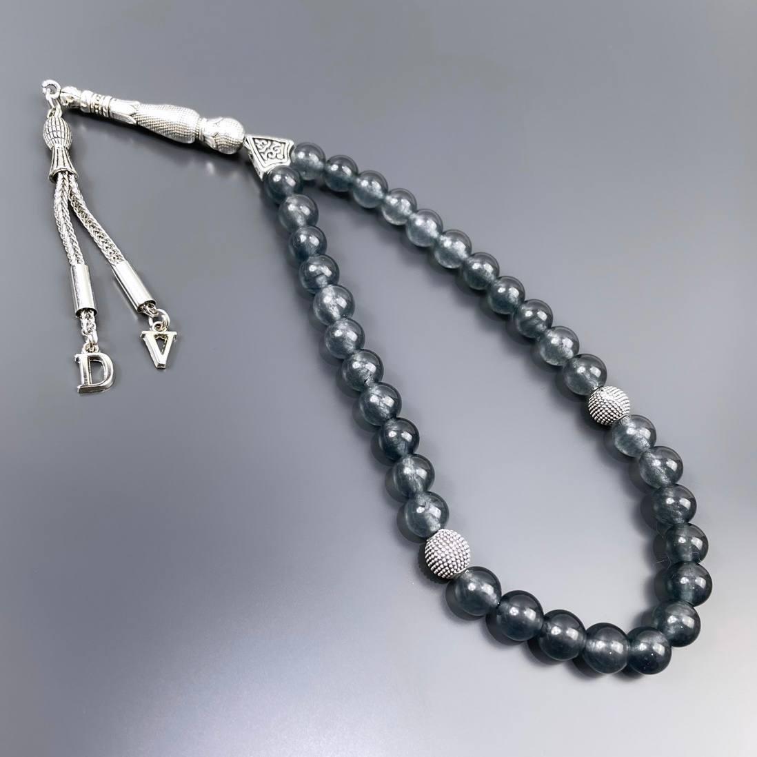 Tesbih / Gebetskette Jade Naturstein No.19