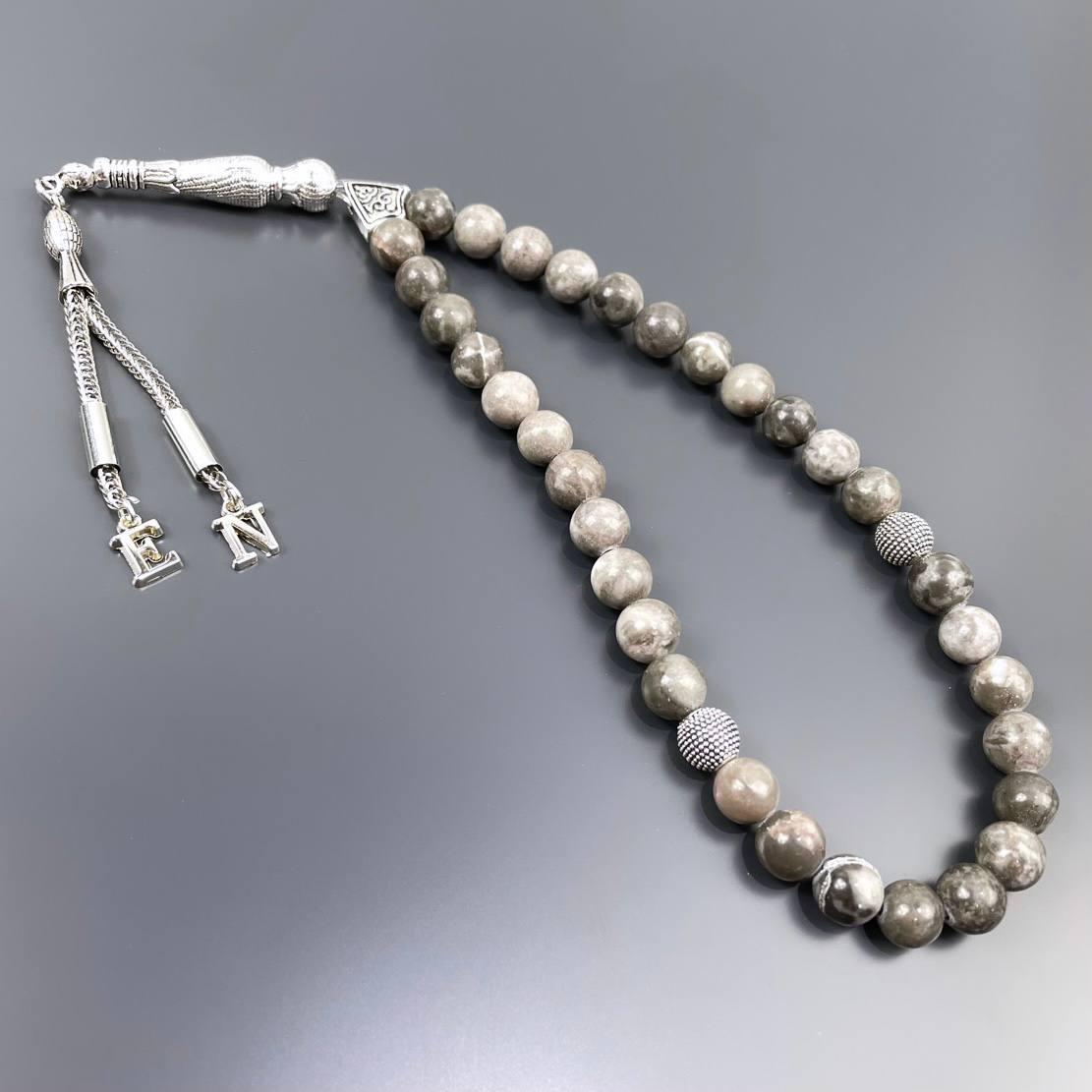 Tesbih / Gebetskette Jade Naturstein No.24
