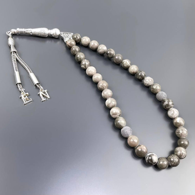 Tesbih / Gebetskette Jade Naturstein No.24