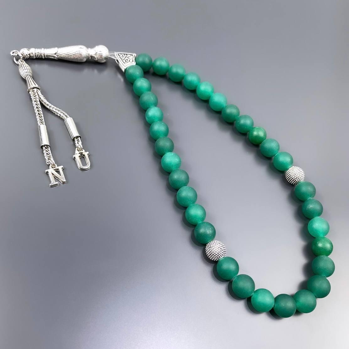 Tesbih / Gebetskette Jade Naturstein No.25